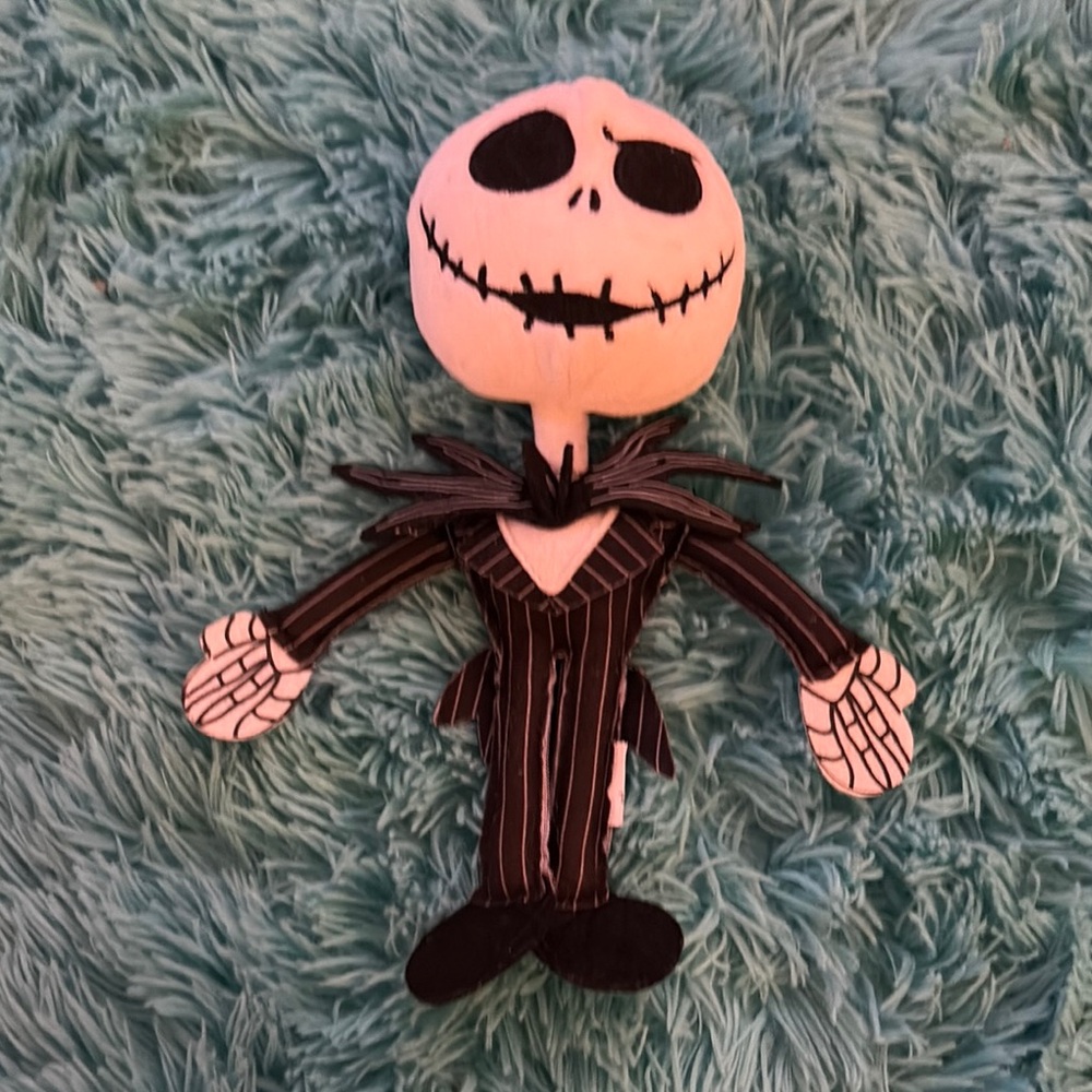 Hot Topic Black and White Jack Skellington Stuffed Animal